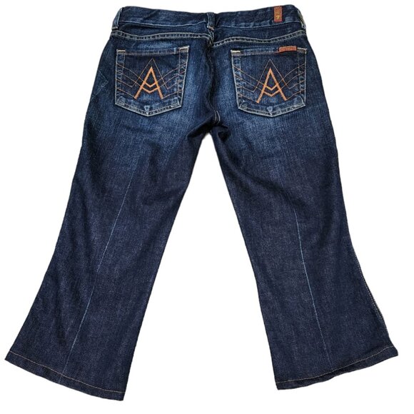7 For All Mankind Blue Denim Jeans A-Pocket Medium Wash Size 26 - Picture 2 of 7